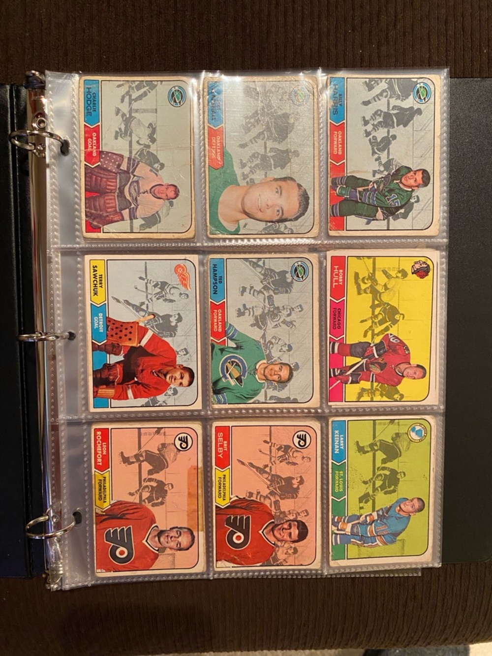 Vintage 1968-69 OPC/Topps 68 Hockey Card Lot, Sawchuk,Hull, Bower.